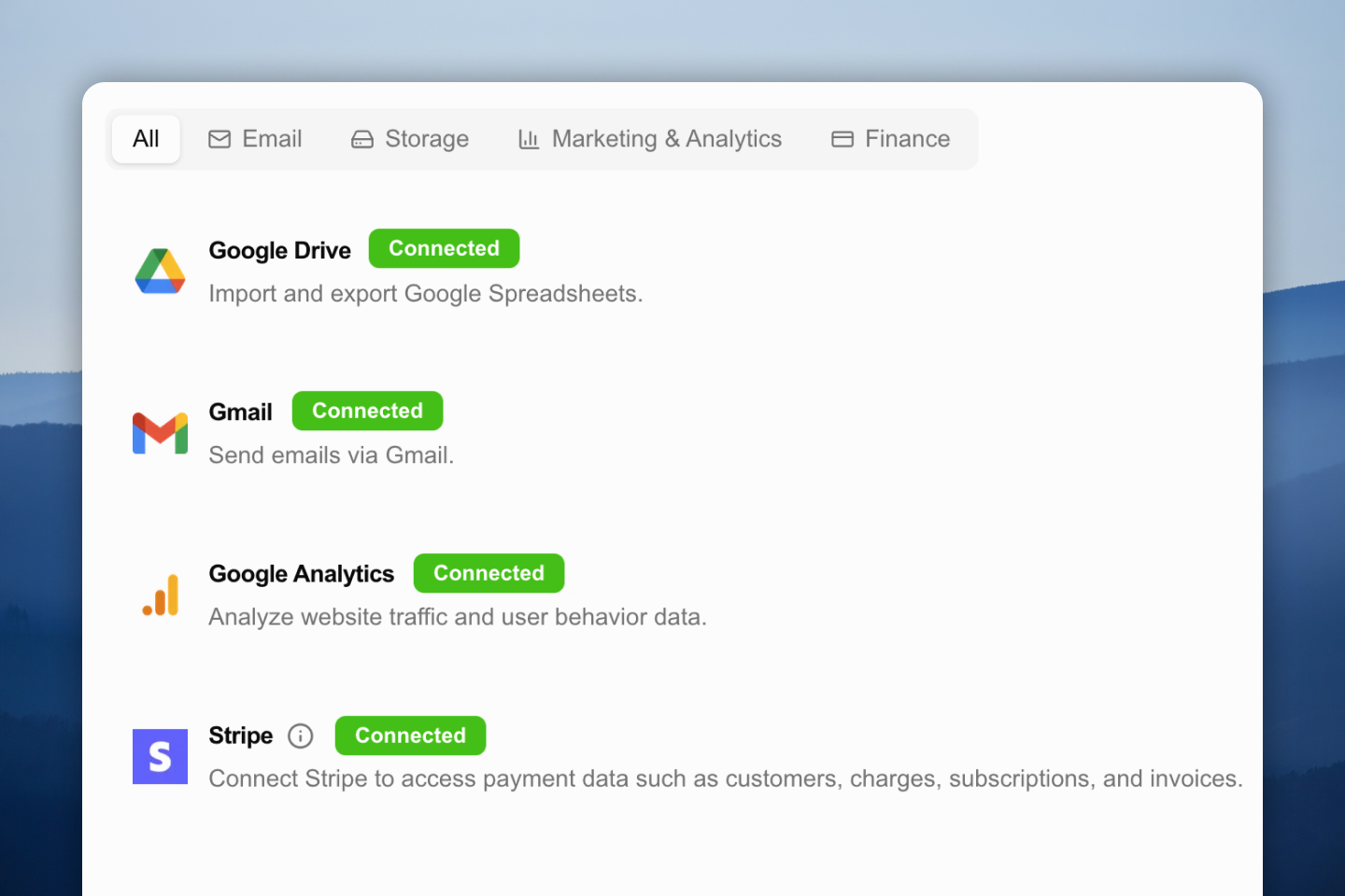 Your tools. One sheet.
